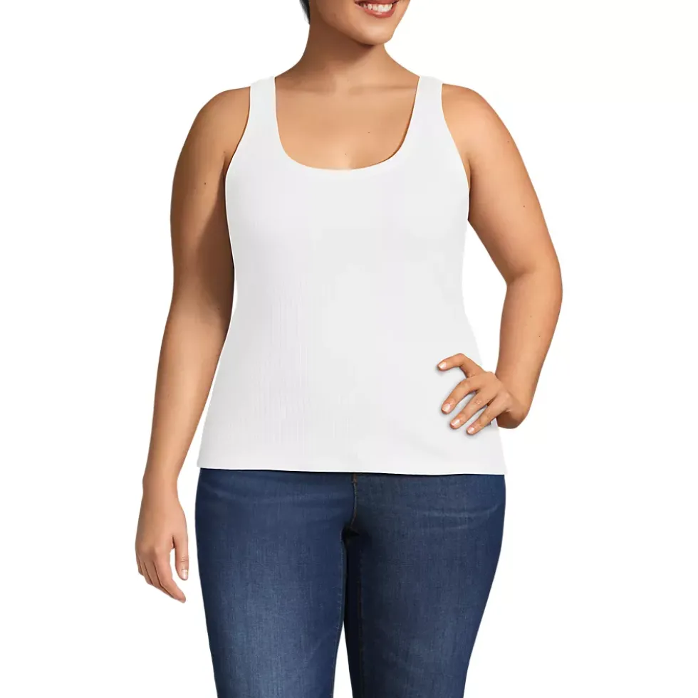 Women's Pointelle Rib UNeck Tank