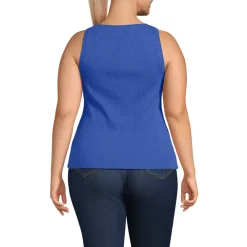 Women's Pointelle Rib UNeck Tank