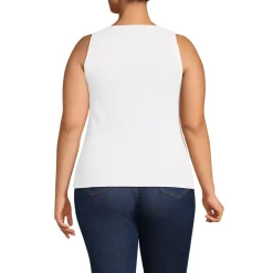 Women's Pointelle Rib UNeck Tank