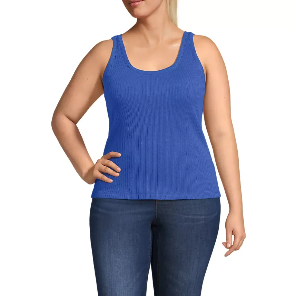 Women's Pointelle Rib UNeck Tank