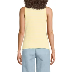 Women's Pointelle Rib UNeck Tank