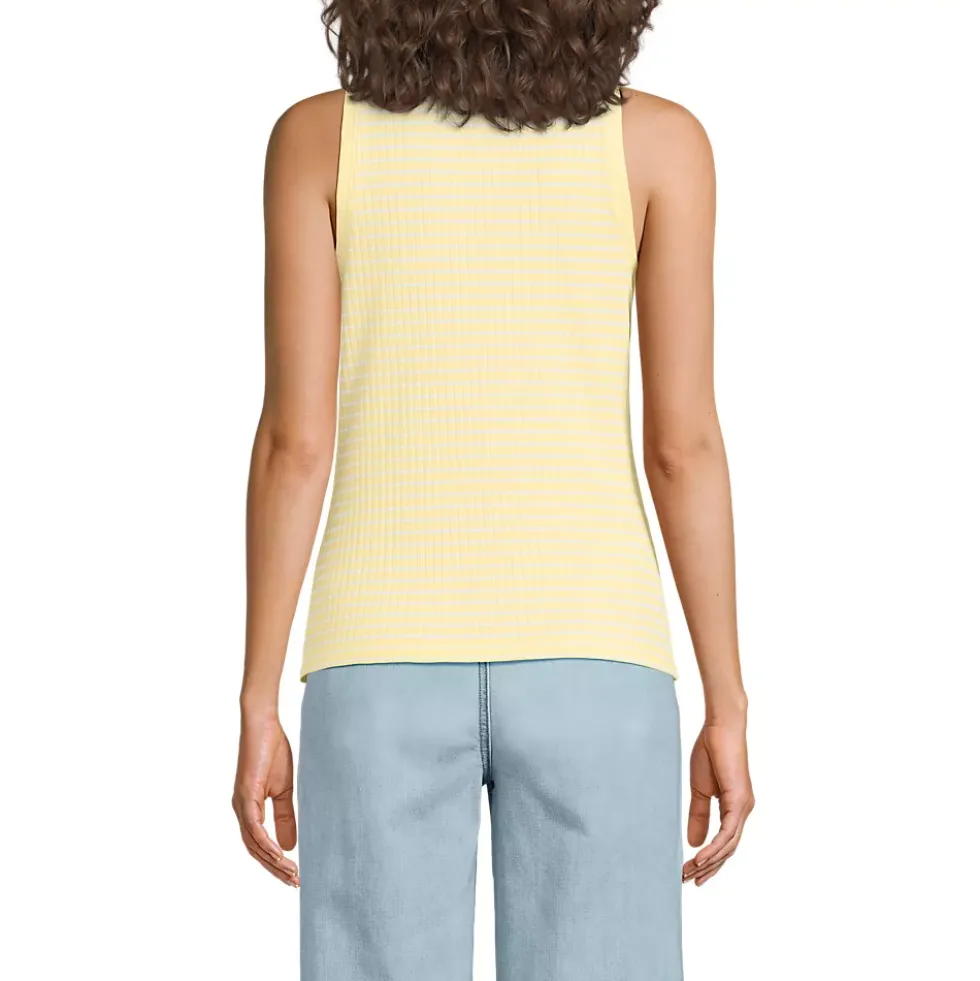 Women's Pointelle Rib UNeck Tank