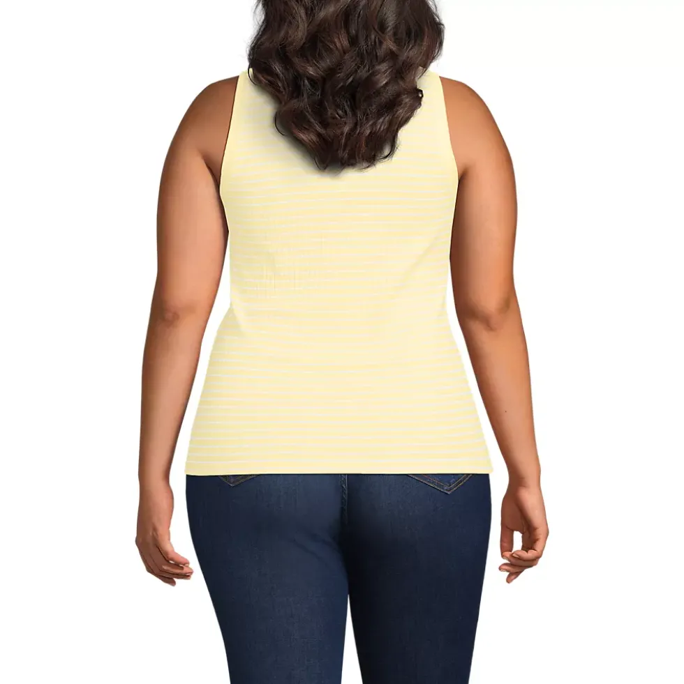 Women's Pointelle Rib UNeck Tank
