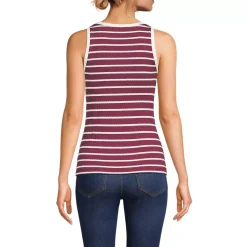 Women's Pointelle Rib UNeck Tank