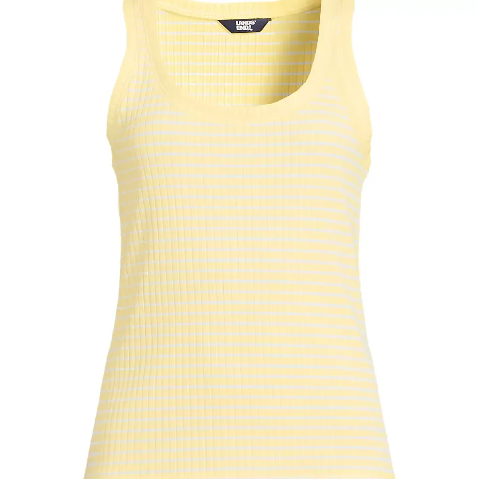 Women's Pointelle Rib UNeck Tank