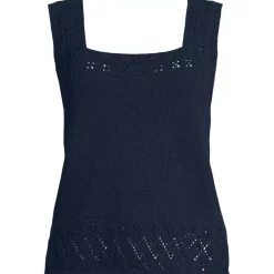 Women's Pointelle Square Neck Tank Sweater