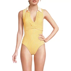 Women's Polo High Leg One Piece Swimsuit