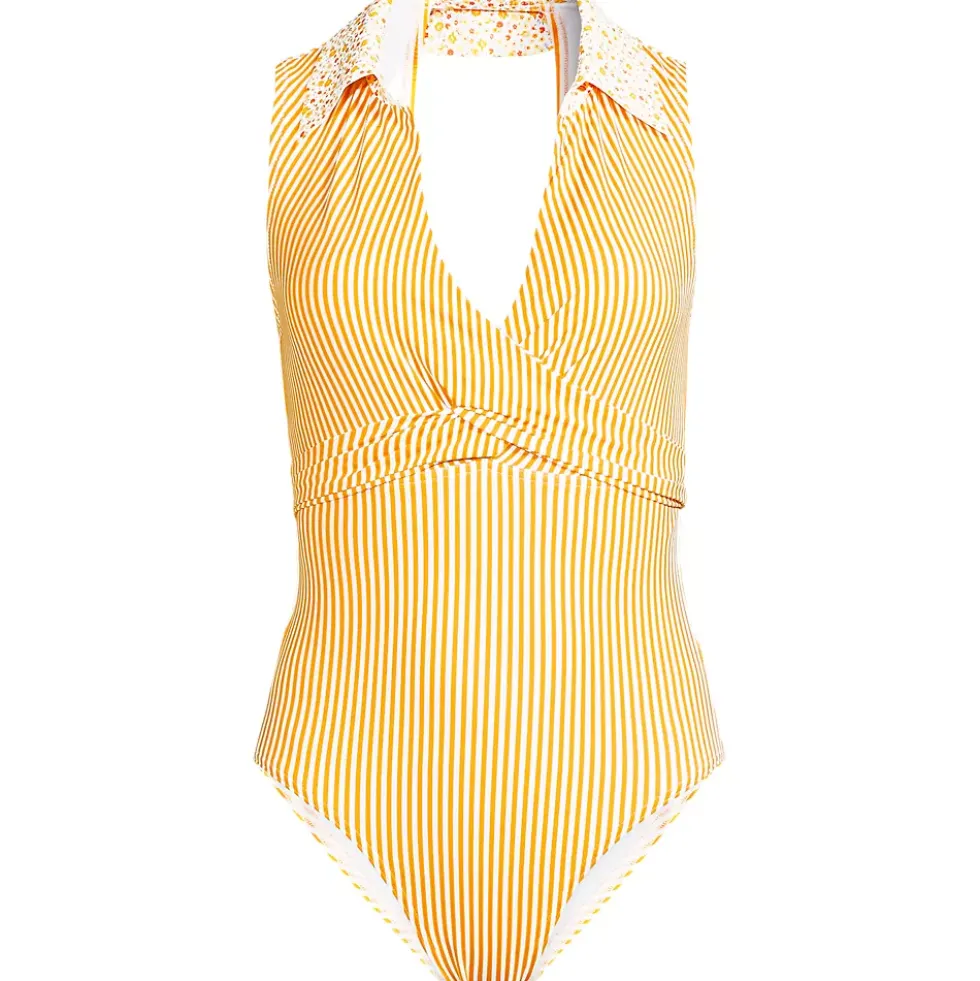 Women's Polo High Leg One Piece Swimsuit