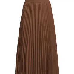 Women's Poly Crepe Pleated Midi Skirt