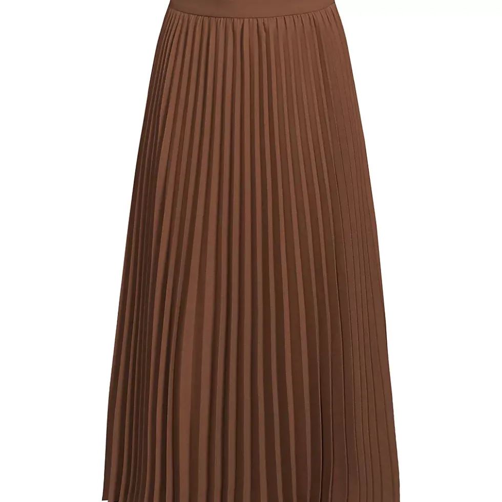 Women's Poly Crepe Pleated Midi Skirt