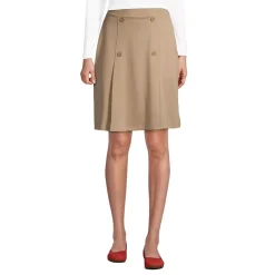 Women's Ponte Button Front Skort Above the Knee