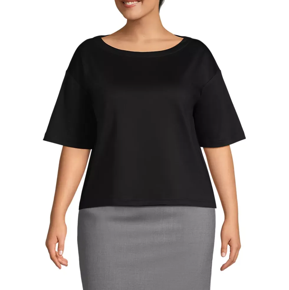 Women's Ponte Elbow Sleeve Shirt