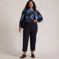 Women's Ponte High Rise Straight Leg Crop Pants