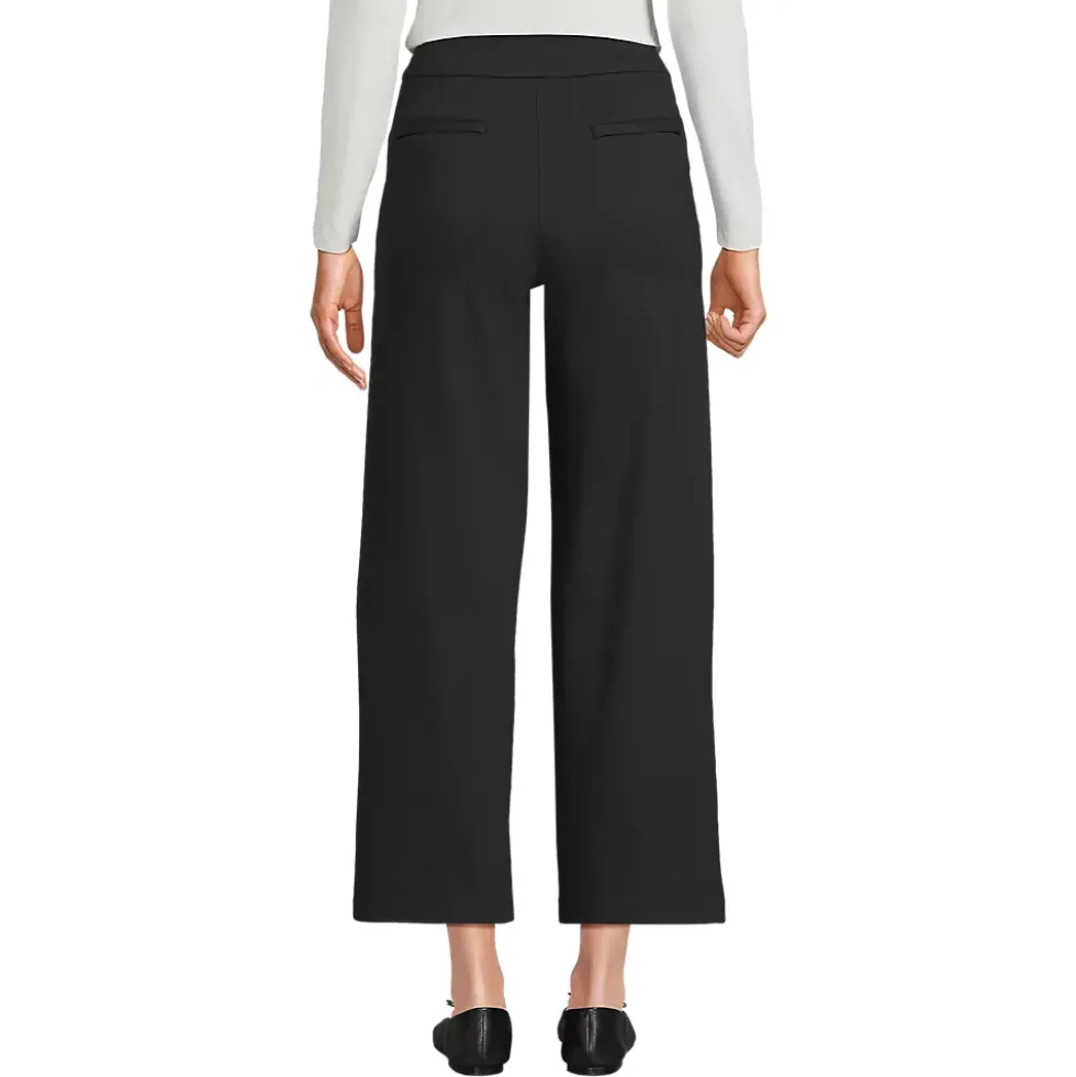 Women's Ponte High Rise Straight Leg Crop Pants