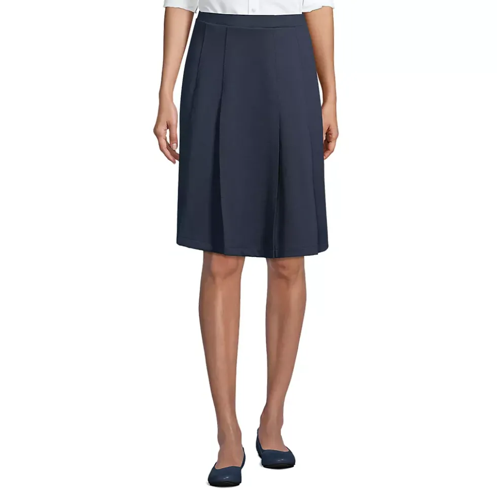 Women's Ponte Pleat Skirt Top of Knee