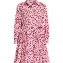 Women's Poplin Button Front Dress with Godets