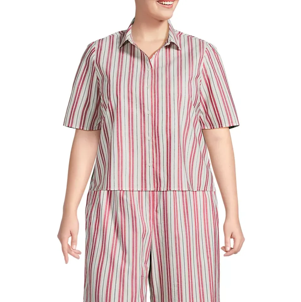 Women's Poplin Button Front Shirt