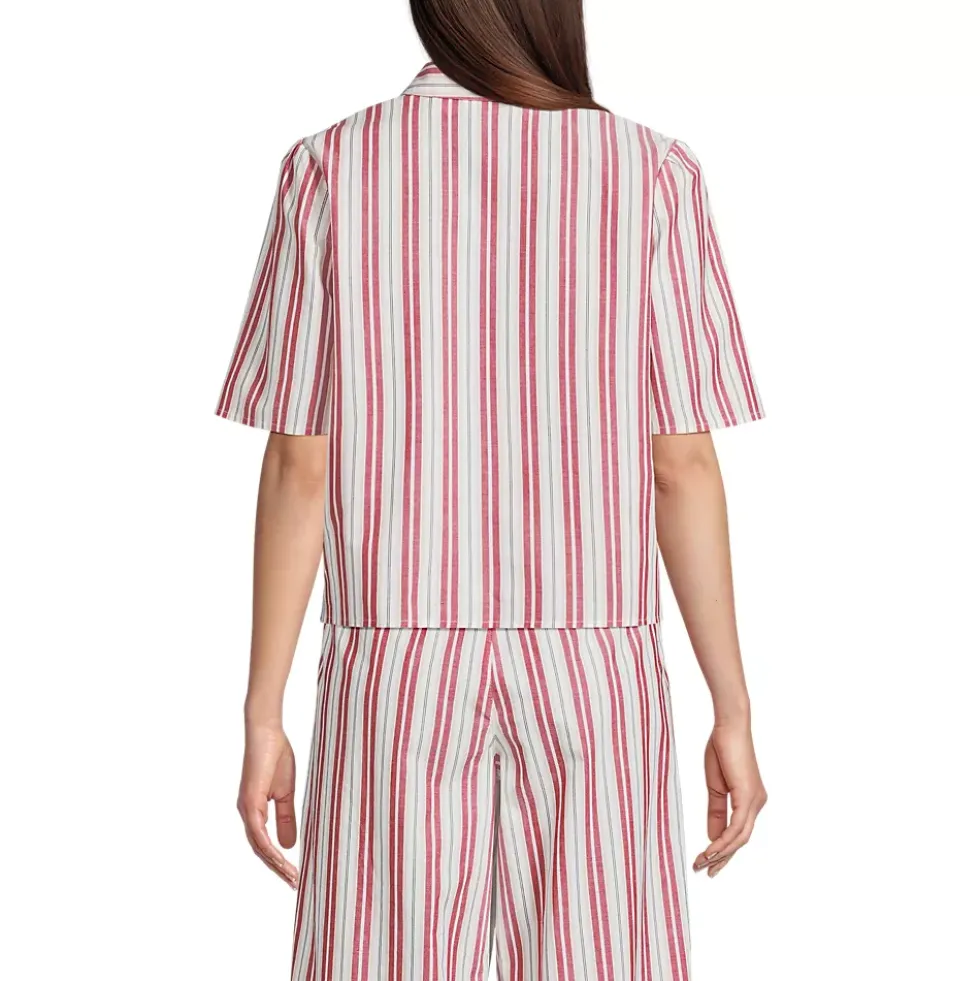 Women's Poplin Button Front Shirt