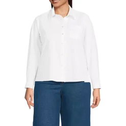 Women's Poplin Cropped Shirt with Ruffles