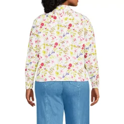 Women's Poplin Cropped Shirt with Ruffles