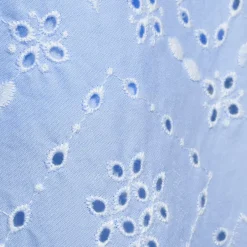 Women's Poplin Drop Waist Embroidered Eyelet Midi Skirt