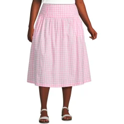 Women's Poplin Drop Waist Midi Skirt - Set Bottom