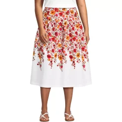 Women's Poplin Drop Waist Midi Skirt - Set Bottom