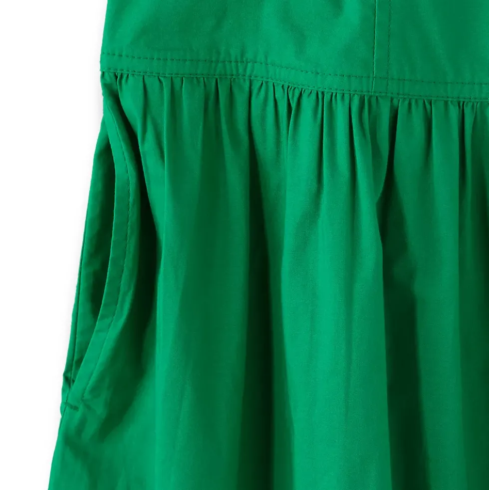 Women's Poplin Drop Waist Midi Skirt - Set Bottom