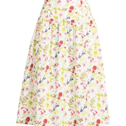 Women's Poplin Drop Waist Midi Skirt - Set Bottom
