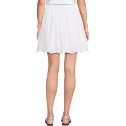 Women's Poplin Eyelet Mini Skirt
