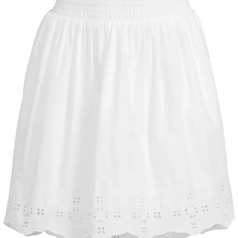 Women's Poplin Eyelet Mini Skirt