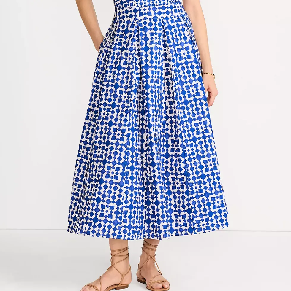 Women's Poplin Godet Maxi Skirt - Set Bottom