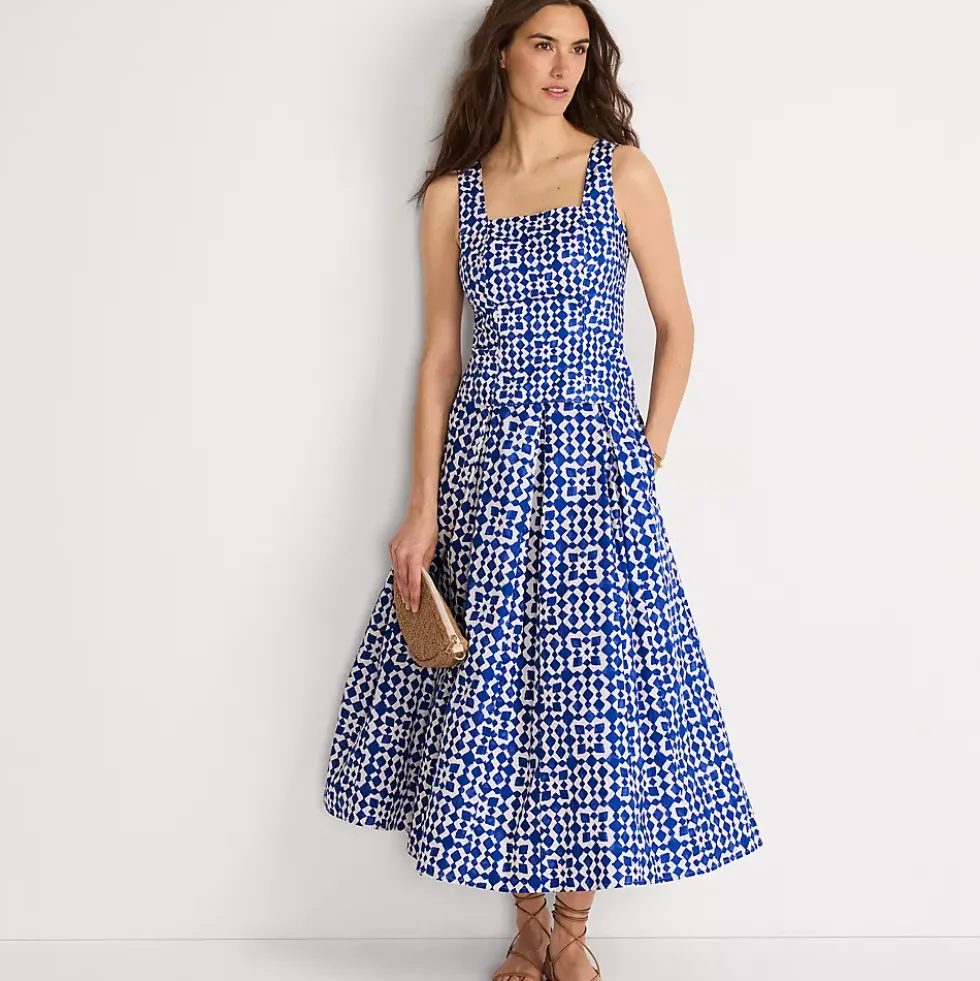 Women's Poplin Godet Maxi Skirt - Set Bottom