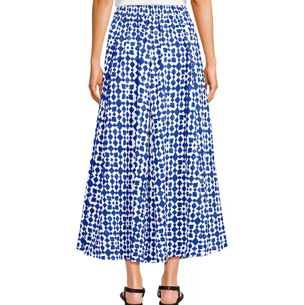 Women's Poplin Godet Maxi Skirt - Set Bottom