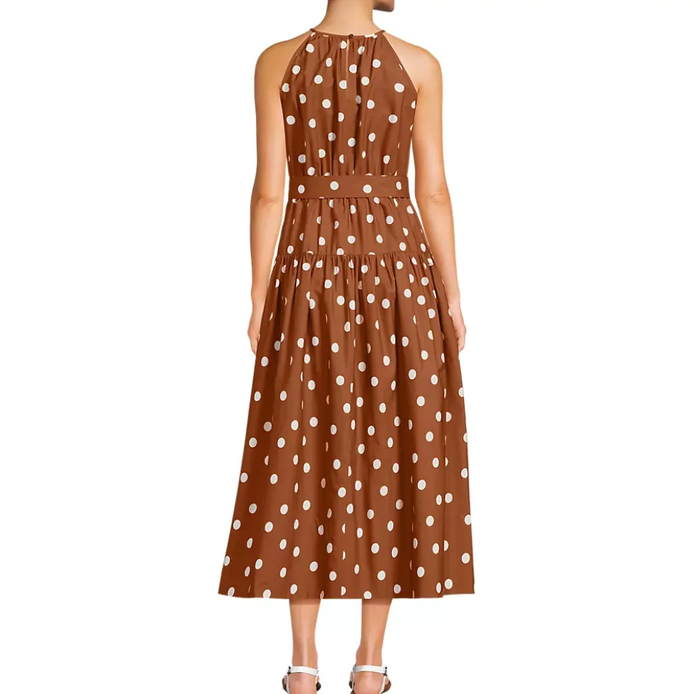 Women's Poplin Halter Midi Dress