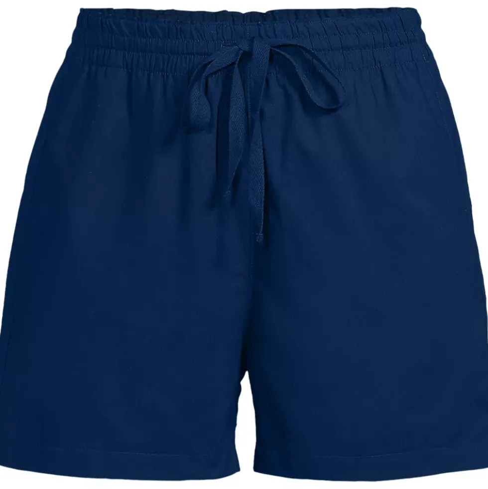 Women's Poplin High Rise Pull On 5" Shorts