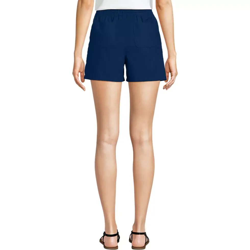 Women's Poplin High Rise Pull On 5" Shorts