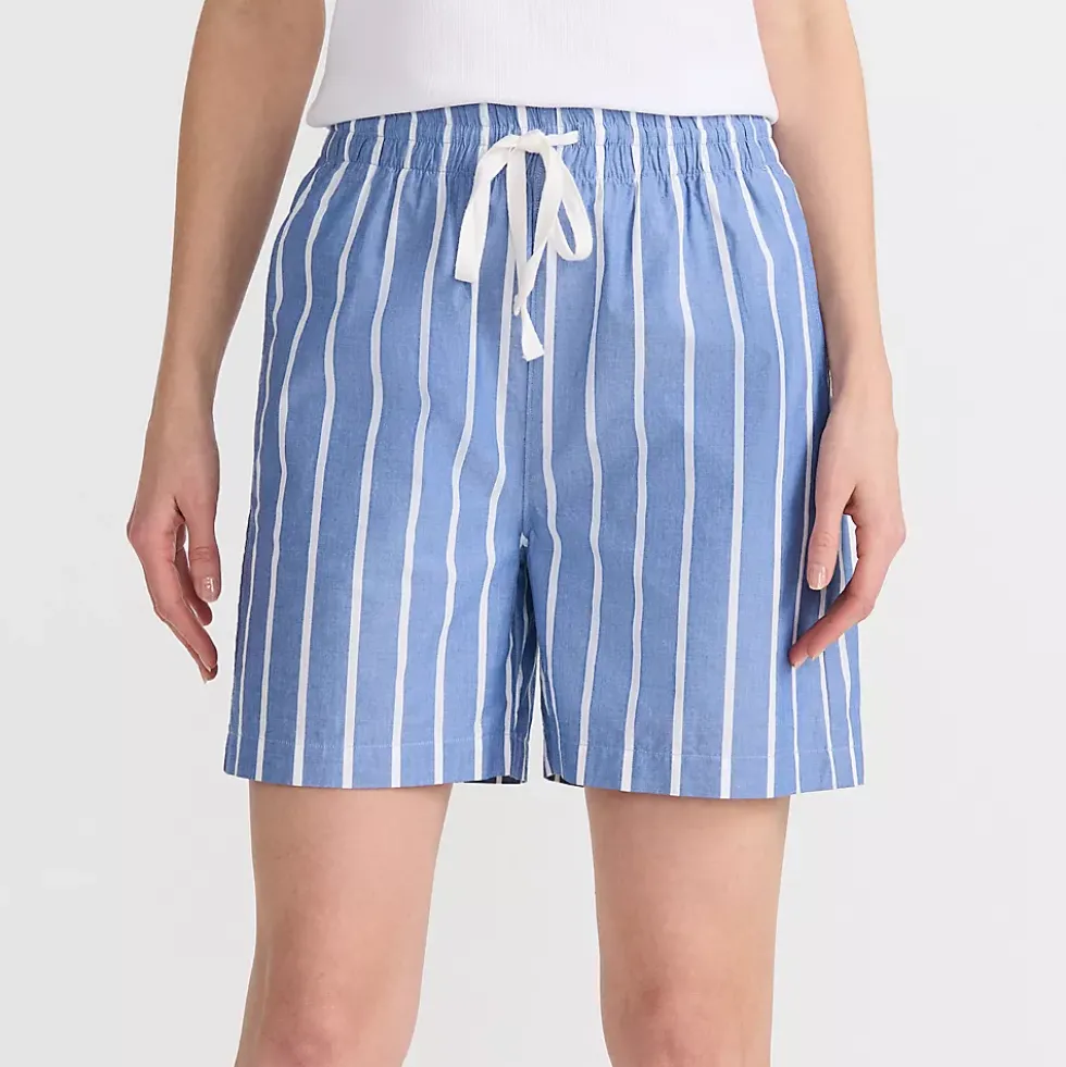 Women's Poplin High Rise Pull On 5" Shorts