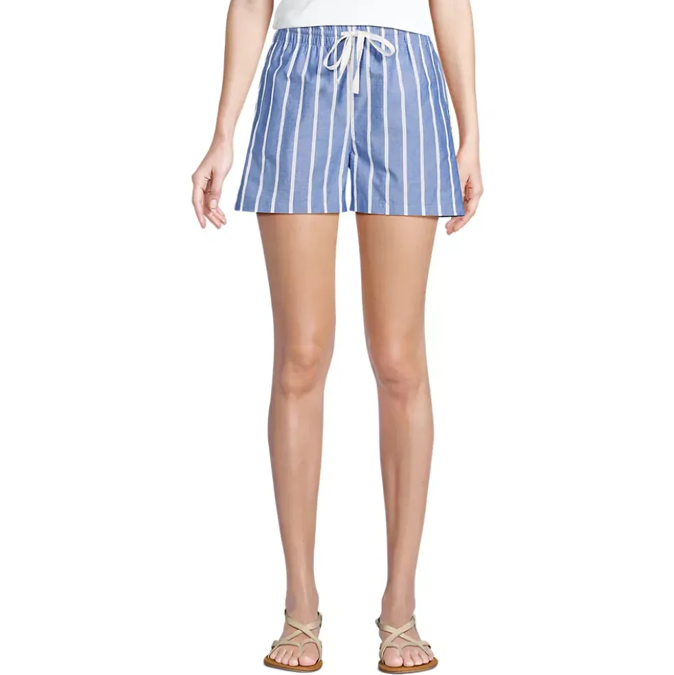 Women's Poplin High Rise Pull On 5" Shorts