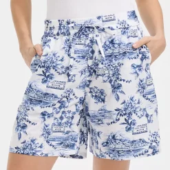 Women's Poplin High Rise Pull On 7" Shorts