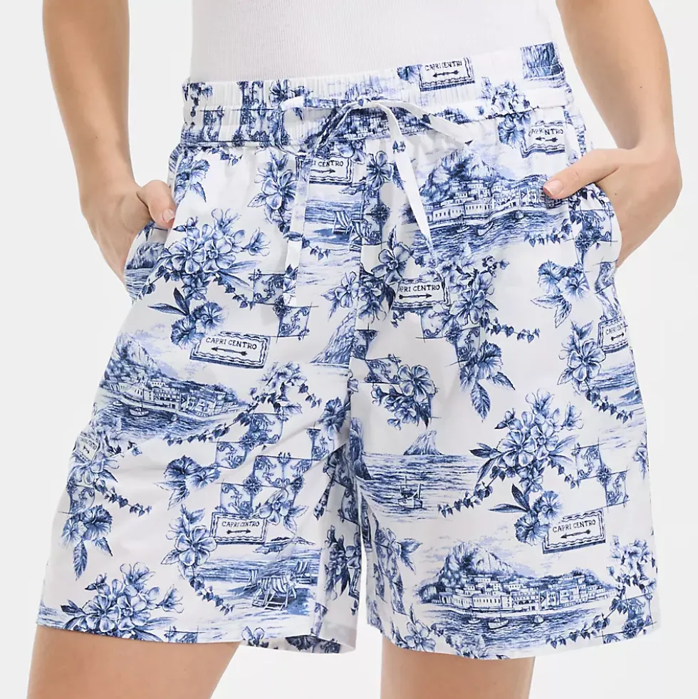 Women's Poplin High Rise Pull On 7" Shorts
