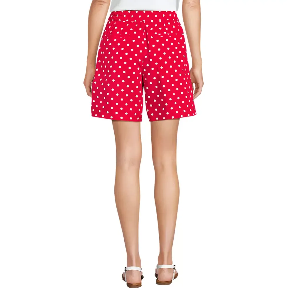 Women's Poplin High Rise Pull On 7" Shorts