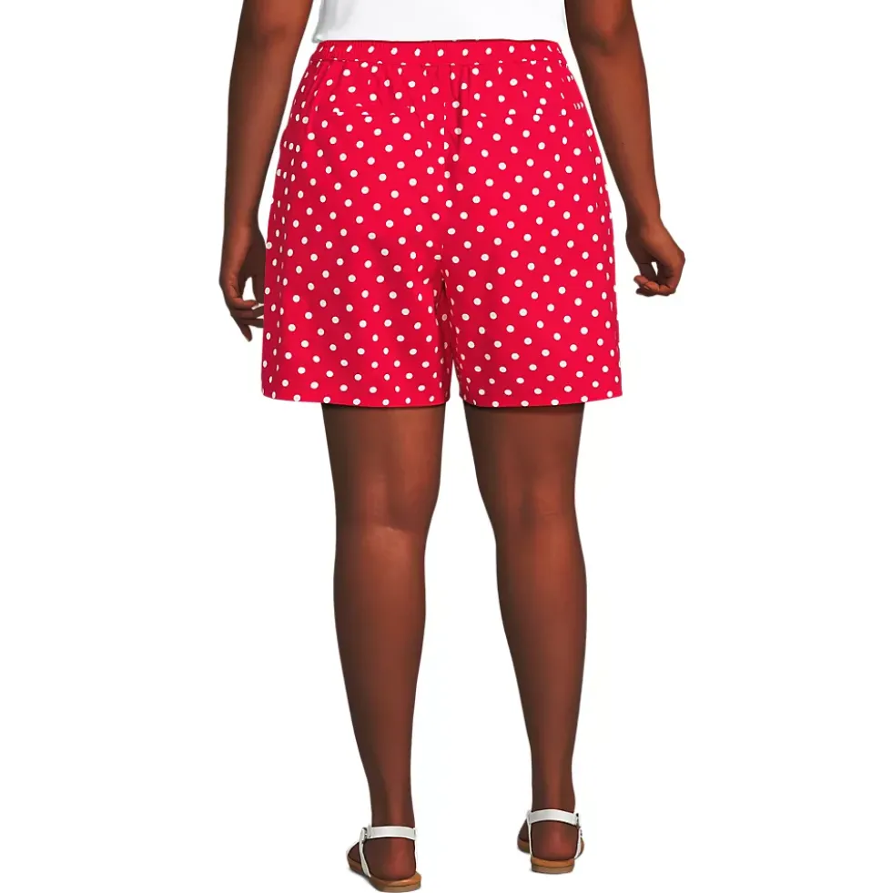Women's Poplin High Rise Pull On 7" Shorts