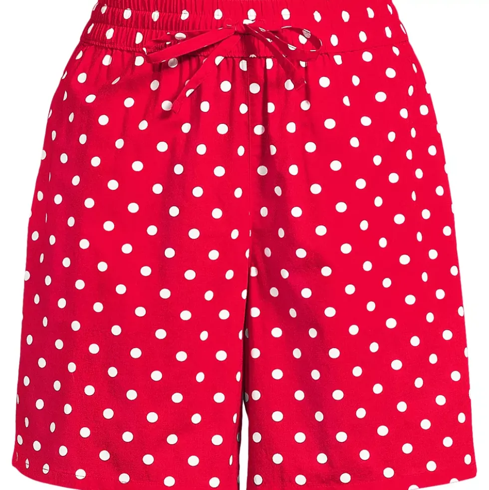 Women's Poplin High Rise Pull On 7" Shorts