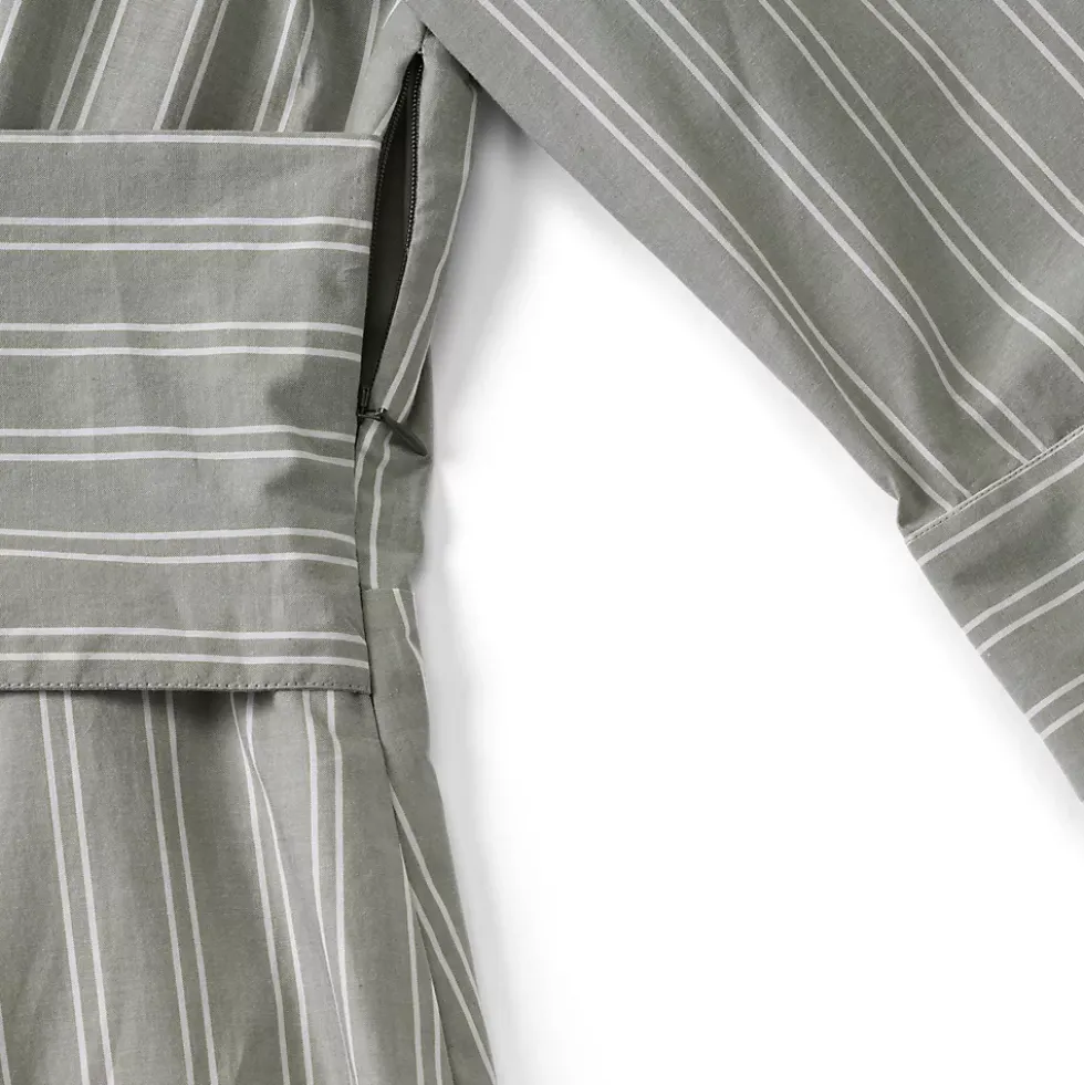 Women's Poplin Midi Wrap Front Dress