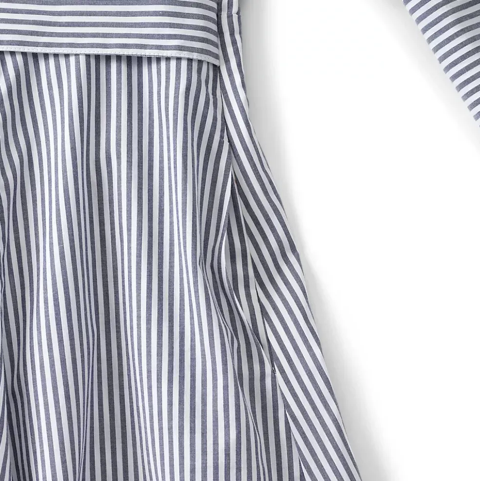 Women's Poplin Midi Wrap Front Dress