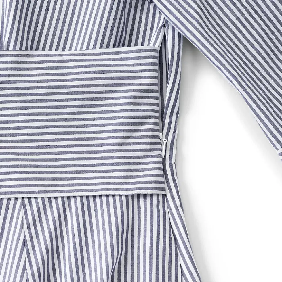 Women's Poplin Midi Wrap Front Dress