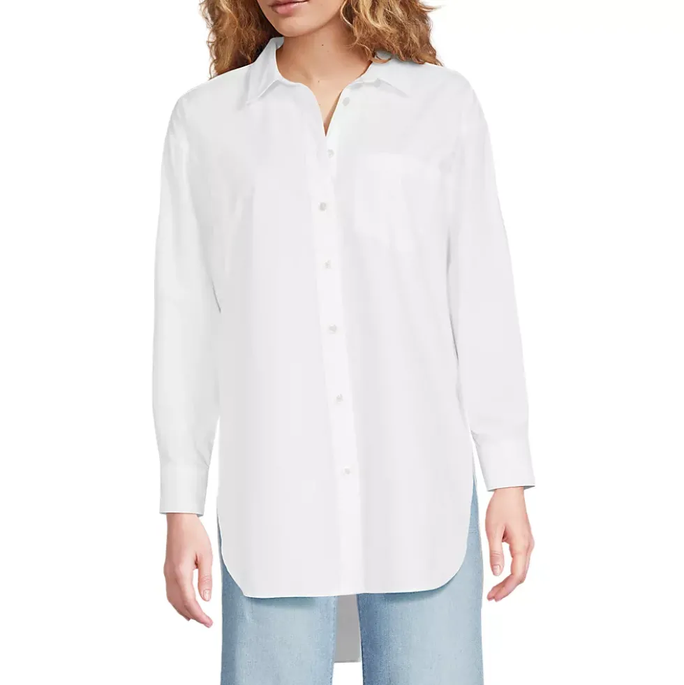 Women's Poplin Oversized Button Down Shirt