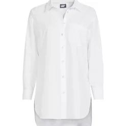 Women's Poplin Oversized Button Down Shirt