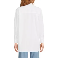Women's Poplin Oversized Button Down Shirt